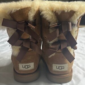 UGG Tan Boots with Brown Bows